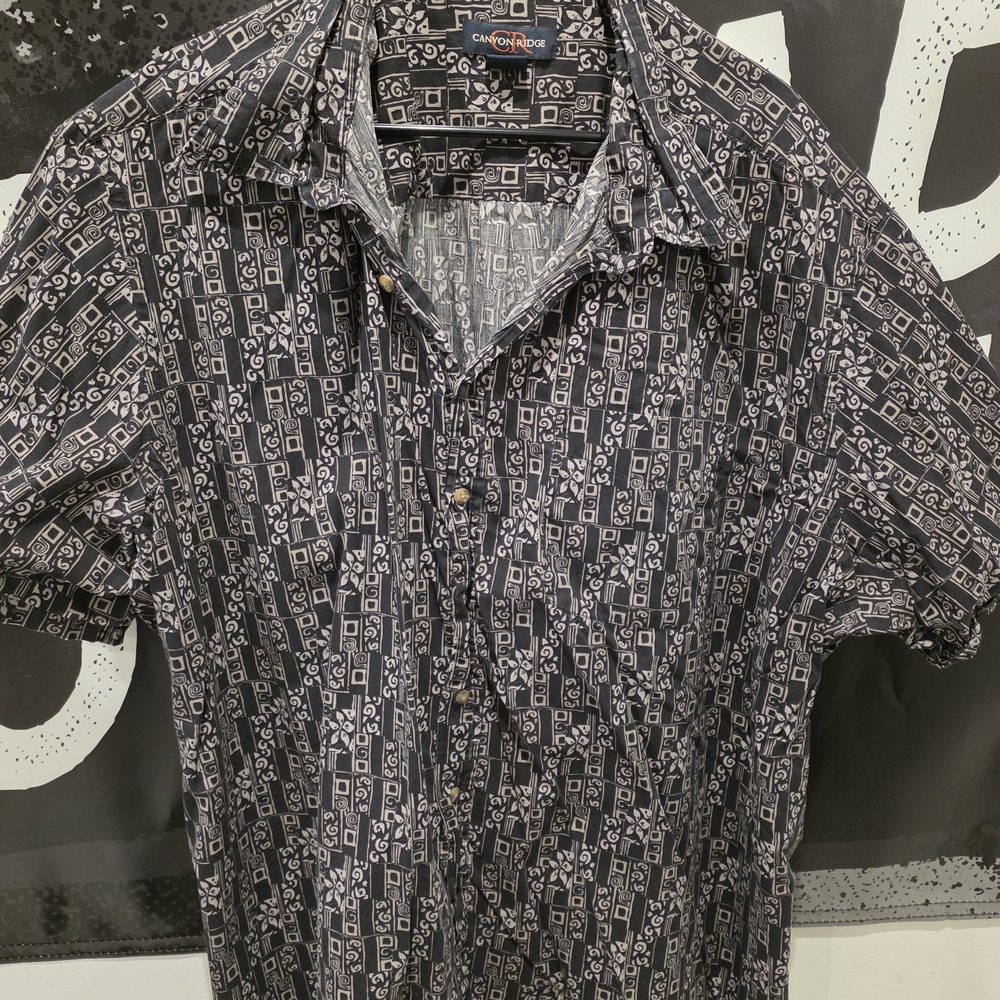 Canyon Ridge Men's Black Patterned Shirt